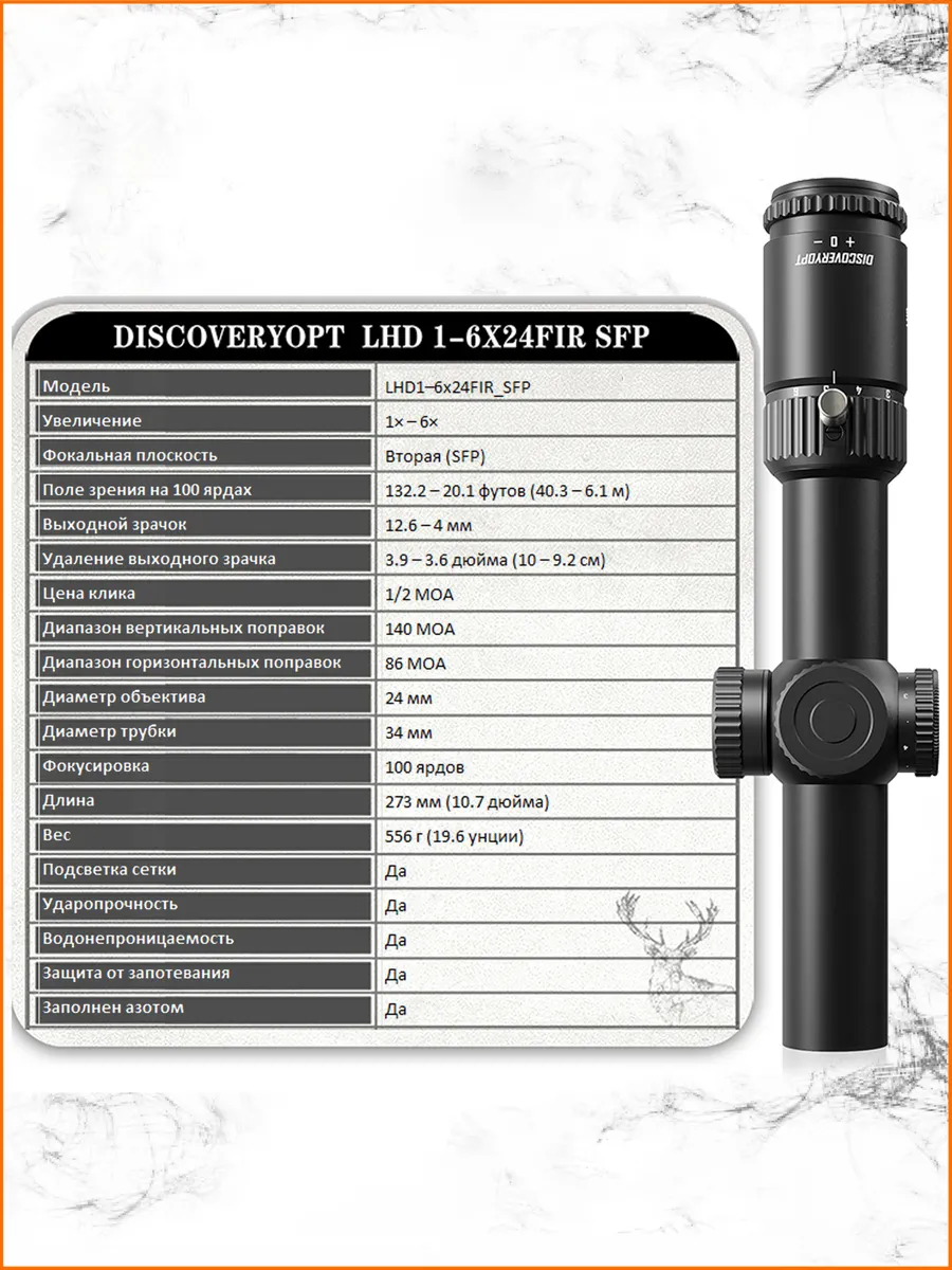 Оптический прицел DISCOVERY LHD 1-6x24 SFP — изображение 3