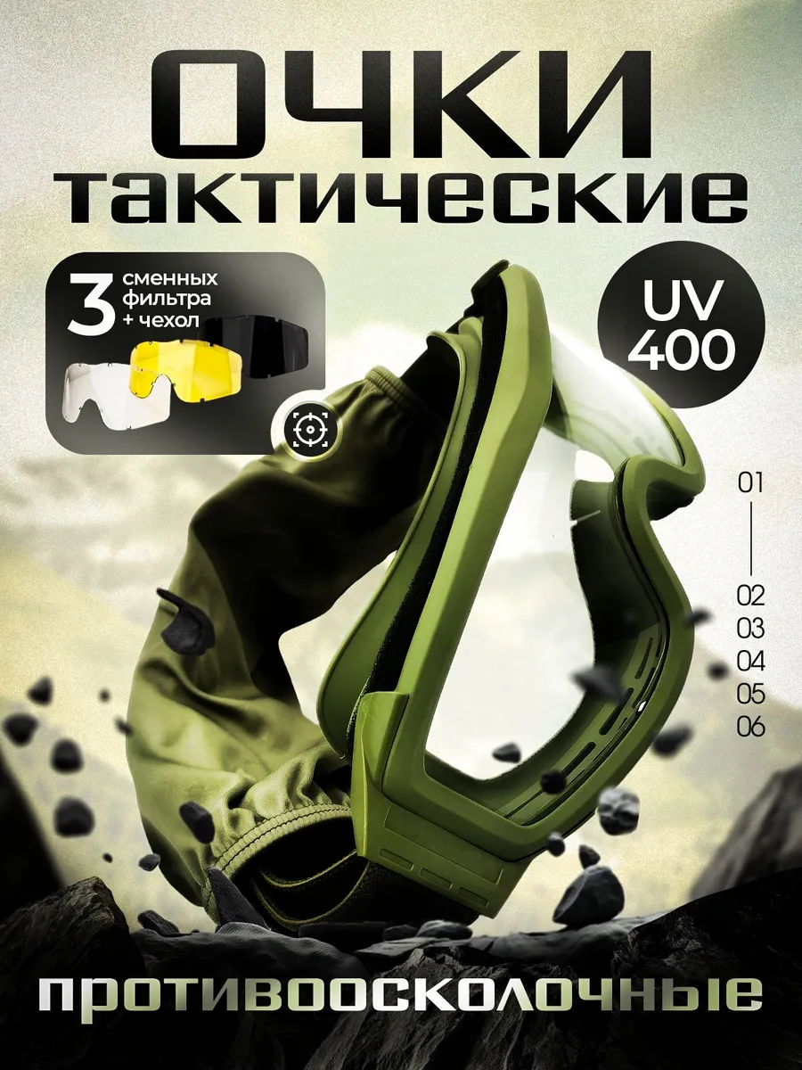 Очки тактические (со сменными линзами) для стрельбы — изображение 41