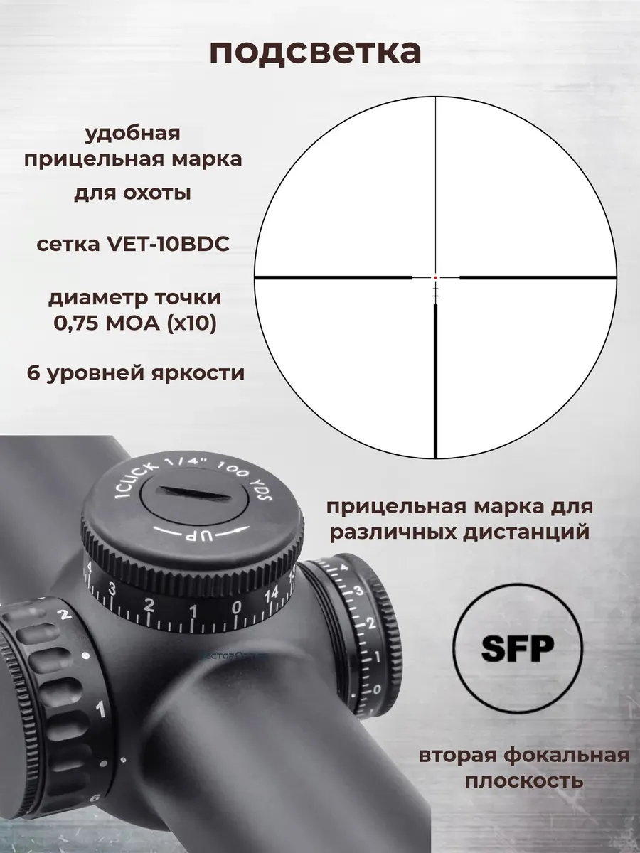 Оптический прицел Vector Optics Continental 2-12x50 Hunting — изображение 4