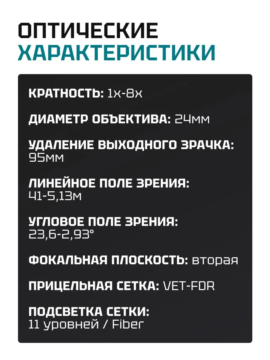 Оптический прицел Vector Optics Continental 1-8x24 — изображение 7