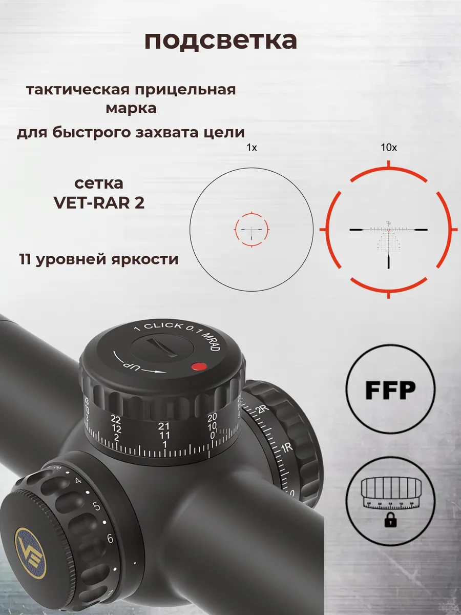 Оптический прицел Vector Optics Continental 1-10x28 ED FFP — изображение 4