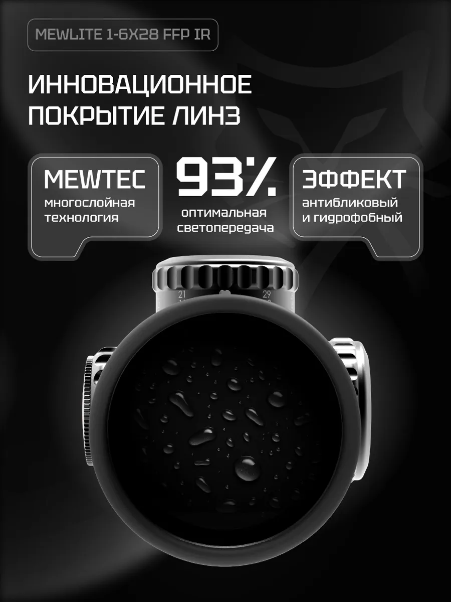 Оптический прицел Mewlite 1-6x28 FFP, 34 мм, IR — изображение 4