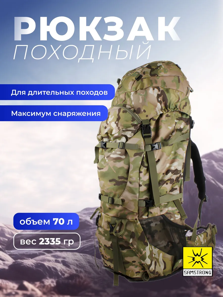 Тактический рюкзак TANVOLT 100 л камуфляж пиксель — изображение 62