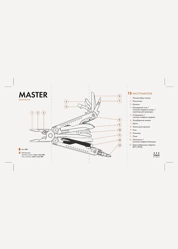 Мультитул Track Steel Master — фото 2
