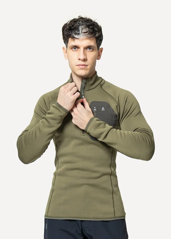 Тёплый термопуловер Сплав Power Stretch, олива — фото 3