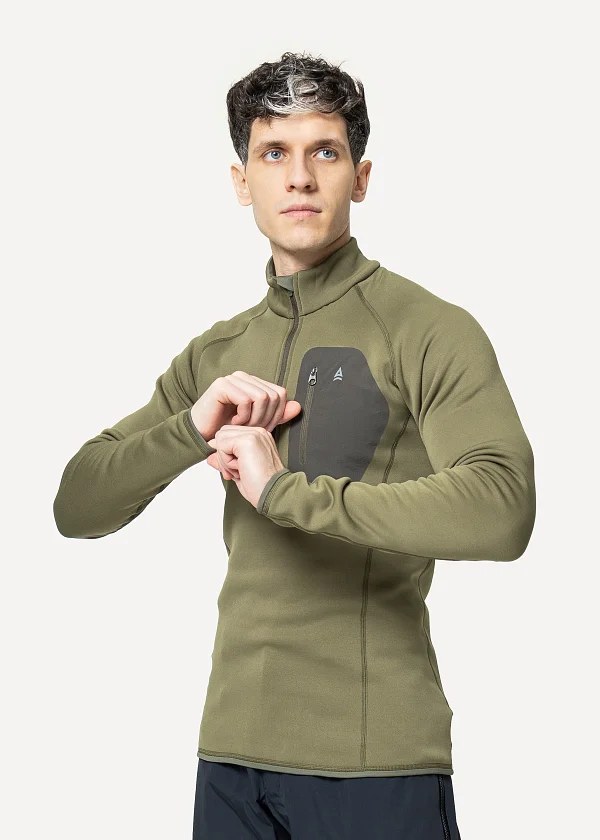 Тёплый термопуловер Сплав Power Stretch, олива — фото 4